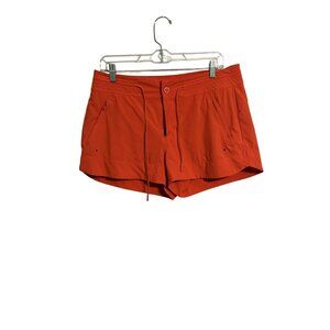 Athleta Womens Hudson Board Shorts Orange Size 8 Lightweight Drawst Waist Stretc